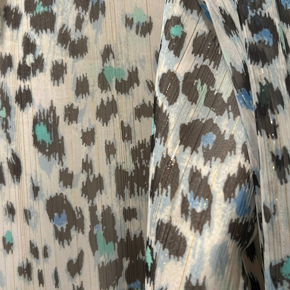 LOFT Pastel leopard print tiered swing dress XL - Picture 2 of 8